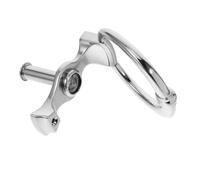 DECOMELODY Zinc Alloy Door Knocker Ring Front Door Accessories Solid Security Knocker with Handle Anti-Theft Home Entrance Hardware