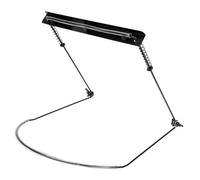 DECOMELODY Zinc Alloy Harmonica Neck Holder Clip 24-Hole Support Rack for 10 16 Hole Harps Black Neck-Hanging Mouth Organ Stand for Live Performance
