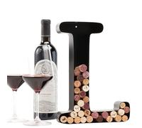DECOMIL Wine Cork Holder (A-Z) Letter L | Decorative Wall Art Cork Decor