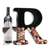 DECOMIL Wine Cork Holder (A-Z) (Letter R) | Decorative Wine Letters Wall Art Decor