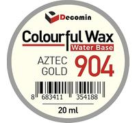 DECOMIN Colourful Wax Gold, Silver, Bronze, Copper For Exclusive Decorative Finishes - Interior & Exterior - 20 ML - Water Based (AZTEC GOLD)