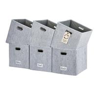 DECOMOMO Felt Storage Bins, 13 inch Cube Storage Bin with Labels