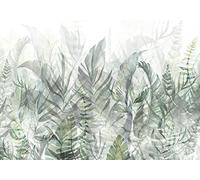 decomonkey Photo Wallpaper Tropical Leaf 200 x 140 cm - Watercolor Plants Green Wall Mural Non-Woven Murals Wall Art Fleece Modern Print Home Decoration Design Picture Nature Bedroom Living Room