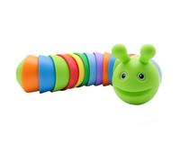 Decompressing Caterpillar Toy Articulated Fidget Rainbow Stress Relief Toy for Kids Adults Office Home Synthetic Resin Durable Portable 3x4x18cm Random Color