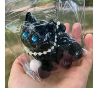 Decompression Toys Super Cute Cat Knead Music Three Cute Cat Decompression Knead Venting Decompression Knead (Black, 7x7cm)