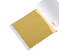 DECONICER 300 pcs Imitation Gold Leaf Sheets.Gold Foil Sheets are Suitable for Art,Gilding,Decoration,Crafts,Pictures,Frames,Sculpture,Furniture.3.15×3.35 inches.
