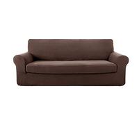 Deconovo 1 Piece Comfortable Sofa Cover for Bedroom Living Room Stretch with 4 Seater Chocolate 237 x 83 x 89 cm