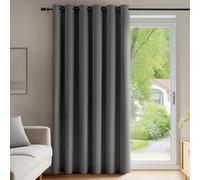 Deconovo 79 x 110 Inch Room Divider Curtain Super Soft Window Treartment Thermal Insulated Eyelet Energy Saving Window Curtain Decorative Blackout Curtain for Door Light Grey 1 Panel