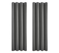 Deconovo 84 inch Drop Curtains Blackout Super Soft Bedroom Curtains Thermal Insulated Energy Saving Blackout Curtains for Kids Light Grey 46x84 Inch 2 Panels