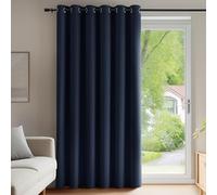 Deconovo Blackout Curtain Eyelets Curtain Front Door Curtains Opaque Thick Thermal Curtain Cold Protection Heat Protection Door Divider Windproof Heat Insulating 280 x 200 cm (H x W), Dark Blue, Pack