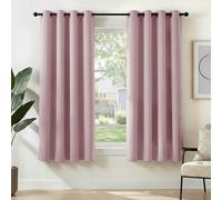 Deconovo Blackout Curtains Bedroom Super Soft Thermal Insulated Energy Saving Curtains for Kids Pink Lavender 46x63 Inch 2 Panels