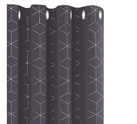 Deconovo Blackout Curtains, Eyelet Curtains, Home Decoration Diamond Foil Printed Thermal Insulated Curtains for Baby Nursery, 52 x 54 Inch(Width x Length), Dark Grey, One Pair