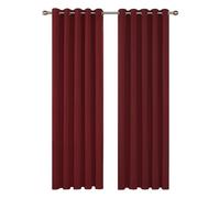 Deconovo Blackout Curtains Super Soft Bedroom Curtains Thermal Insulated Energy Saving Curtains for Kids Red 90x108 Inch 2 Panels