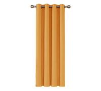 Deconovo Blackout Eyelet Door Curtain Thermal Insulated Home Decoration Panel for Bedroom W55 x L95 Orange One Panel