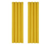 Deconovo Christmas Blackout Curtains Decorations Noise Reduction Eyelet Thermal Insulated Curtains for Baby Nursery Mellow Yellow W52 x L84 Inch One Pair
