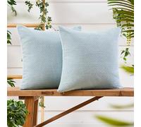 Deconovo Corduroy Granule Dark Teal Cushion Covers 55x55cm, Soft Fluffy Throw Pillow Covers Pillowcases with Invisible Zipper,22x22 Inch, 2 Pieces