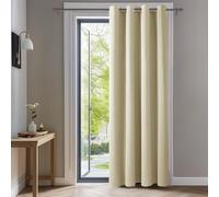 Deconovo Curtains Blackout with Eyelets, Beige, Opaque Curtains with Heat Resistant Fabric for Living Room, 1 Piece, 52 x 84 Inch (WxH)