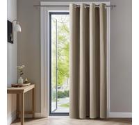 Deconovo Door Curtain Thermal Home Decorative Solid Thermal Insulated Blackout Curtain Ring Top Door Curtain for Girls Bedroom 52"x 84" Taupe 1 PANEL