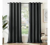 Deconovo Door Curtains Thermal Insulated Blackout Curtains Eyelet Curtains for Living Room 52"x 84" Dark Grey 1 PAIR