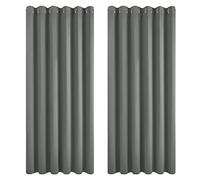 Deconovo Extra Wide Blackout Curtains 108 Inch Drop Super Soft Energy Saving Thermal Insulated Eyelet Long Curtains Bedroom W90 x L108 Inch Light Grey 2 Panels