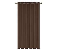 Deconovo Eyelet Blackout Solid Thermal Insulated Wide Width Curtain for Door 100 x 84 Inch Brown 1 Panel