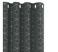 Deconovo Eyelet Curtains, Blackout Curtains, Functional Energy Saving Curtains Diamond Foil Printed for Baby Nursery, 66 x 72 Inch(Width x Length), Dark Grey, One Pair