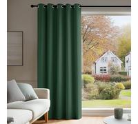 Deconovo Front Door Curtain Thermal Insulated Eyelet Energy Efficient Blackout Curtain for Bedroom Living Room 66 x 84 Inch Drop Forest Green 1 Panel