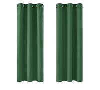 Deconovo Functional Thermal Insulated Curtains Blackout Curtains Eyelet Curtains for Kids Bedroom Forest Green W42 x L84 Inch One Pair