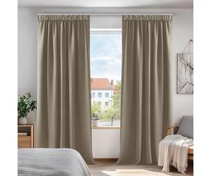 Deconovo Home Decoration Window Treatment Kids Curtains Thermal Insulated Blackout Curtains Pencil Pleat Curtains for Boys Bedroom Taupe W55 x L82 Inch 2 Panels
