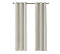Deconovo Home Decorative Room Darkening Curtains Thermal Insualted Eyelet Curtains for Nursery Light Beige 42 x 90 Inch 2 Panels