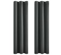 Deconovo Noise Reducation Curtains Eyelet Blackout Curtains Blackout Ring Top Curtains Nursery Curtains for Wedding Dark Grey 42 x 72 Inch 2 Panels