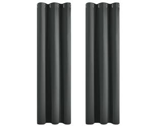 Deconovo Noise Reducation Curtains Eyelet Blackout Curtains Blackout Ring Top Curtains Nursery Curtains for Wedding Dark Grey 42 x 72 Inch 2 Panels