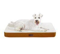 Deconovo Orthopedic Extra Large Dog Bed Rectangular Dog Mattress with Non-Slip Back, Washable Waterproof Pet Bed Mat for Cats, Suitable for Sofa Car and Crate 112x81x8cm, Pumpkin