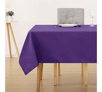 Deconovo Oxford Decorative Water Resistant Tablecloth Wipeable Rectangle Tablecloth for Kitchen Table 132x178cm(52x70in) Purple