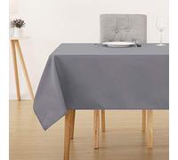 Deconovo Oxford Wipeable Tablecloth Water Resistant Table Cover Rectangular Table Cloth for Coffee Table 132x178cm(52x70in) Grey