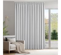 Deconovo Plain Blackout Curtain, Noise Reducing Thermal Insulated Room Divider Door Curtains for Doors Bedrooms W79 x L96 Inch, Silver Grey, 1 Panel