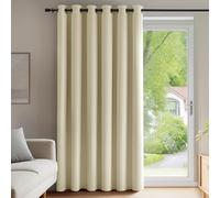 Deconovo Room Divider 78x114 Inch Curtain Thermal Insulated Window Treatment Energy Efficiency Soft Pair Curtain Blackout Curtain for Living Room Beige Set of 1