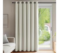 Deconovo Room Divider Curtain Super Soft Window Treartment Thermal Insulated Eyelet Window Curtain Decorative Blackout Curtain for Door 79 x 110 Inch Light Beige 1 Panel