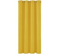 Deconovo Solid Blackout Curtain Thermal Insulated Eyelet Curtain for Bedroom 52"x 54" Mellow Yellow 1 Panel