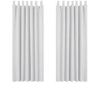 Deconovo Solid Tab Top Curtains Blackout Curtains Thermal Insulated Curtains for Nursery Silver Grey W55 x L82 Inch One Pair