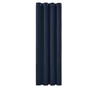 Deconovo Super Soft Solid Curtain Window Treatments Blackout Eyelet for Nursery 52"x 63" Navy Blue 1 Panel