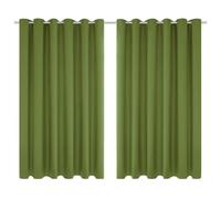 Deconovo Super Soft Solid Thermal Insulated Blackout Curtains, 90" Width x54 Drop, 1 Pair, Green