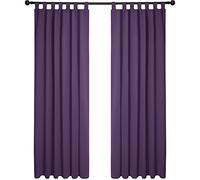 Deconovo Super Soft Tab Top Blackout Curtains - Thermal Insulated Energy Saving Kids Bedroom Curtains, 55 x 110 Inch Purple Grape, 2 Panels