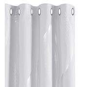 Deconovo Super Soft Wave Line Foil Printed Thermal Insulated Blackout Curtains Window Treatment Eyelet Curtains for Children 55 x 71 Inch Silver Grey Two Panels