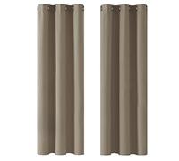 Deconovo Super Soft Window Treatments Thermal Insulated Blackout Curtains Eyelet Curtains for Nursery Taupe 42 x 72 Inch 2 Panels