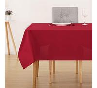 Deconovo Table Cloth 137x274cm(54x108in) Decorations Oxford Water Resistant Table Cover Wipeable Tablecloth Rectangle Tablecloth for Wedding Red
