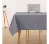 Deconovo Table Cloth Wipe Clean Water Resistant Home Decorative Wipeable Tablecloth for 8 Foot Rectangle Table, 52 x 90 inch (132 x 229 cm), Grey