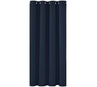 Deconovo Thermal Insulated Short Blackout Curtain Eyelet Energy Saving Navy Curtain for Small Windows 52"x 54" Navy Blue 1 Panel