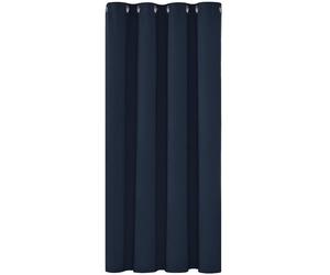 Deconovo Thermal Insulated Short Blackout Curtain Eyelet Energy Saving Navy Curtain for Small Windows 52"x 54" Navy Blue 1 Panel
