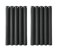 Deconovo Window Decoration Super Soft Thermal Insulated Eyelet Blackout Curtains for Bedroom 66 x 54 Drop Inch Dark Grey 2 Panels